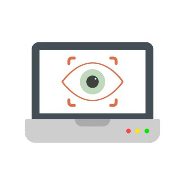 Vision Düz Vektör Simgesi Tasarımı