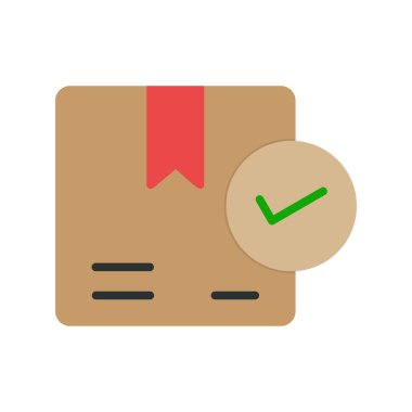 Tik Düz Vektör Simgesi Tasarımı