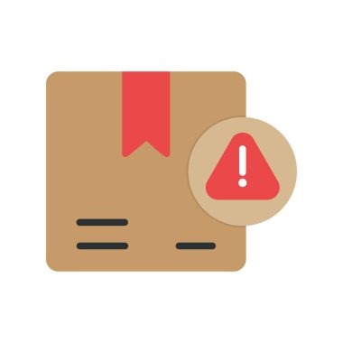 Düz Vektör Simgesi Tasarımı Uyarı