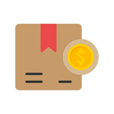 Dolar Düz Vektör Simgesi Tasarımı