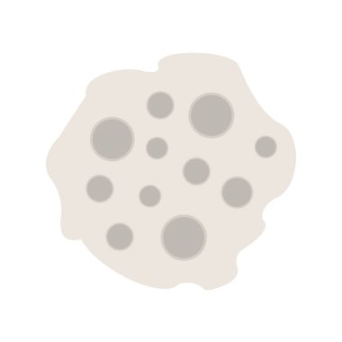 Asteroid Düz Vektör Simgesi Tasarımı