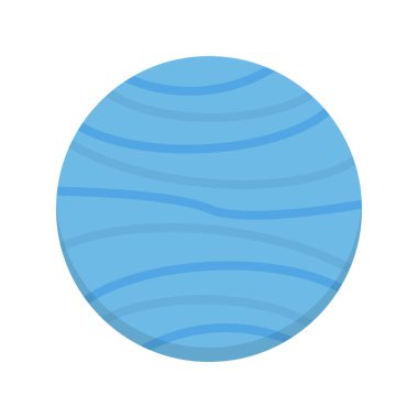 Uranüs Düz Vektör Simgesi Tasarımı