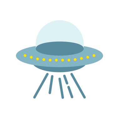 Ufo Düz Vektör Simgesi Tasarımı