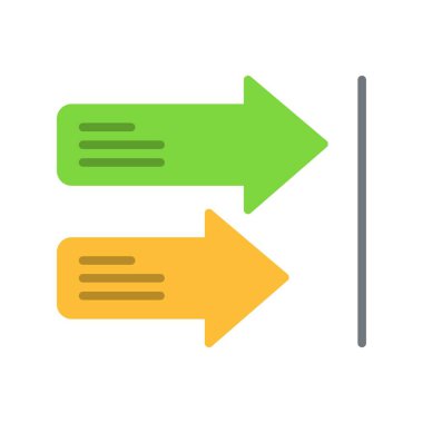 Sağ Oklar Düz Vektör Simgesi Tasarımı