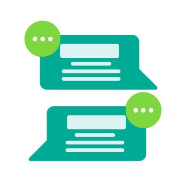 Sohbet Düz Vektör Simgesi Tasarımı