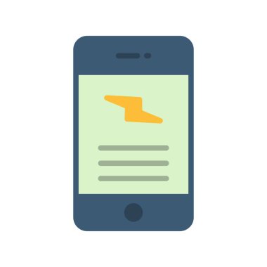 Pil Düz Vektör Simgesi Tasarımı