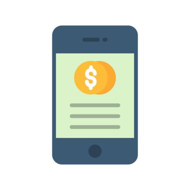 Para Düz Vektör Simgesi Tasarımı