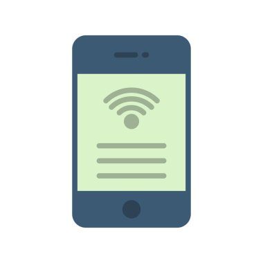 Wifi Düz Vektör Simgesi Tasarımı