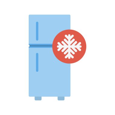 Buzdolabı Düz Vektör Simgesi Desig