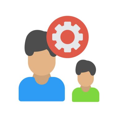 Yönetim Düz Vektör Simgesi Tasarımı