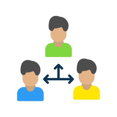 Takım çalışması Düz Vektör Simgesi Tasarımı