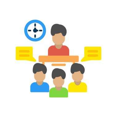 Takım çalışması Düz Vektör Simgesi Tasarımı