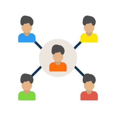 Ağ Düz Vektör Simgesi Tasarımı