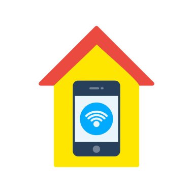 Ev Düz Vektör Simgesi Tasarımı