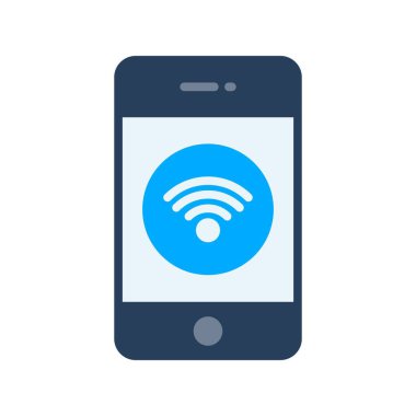 Mobil Düz Vektör Simgesi Tasarımı