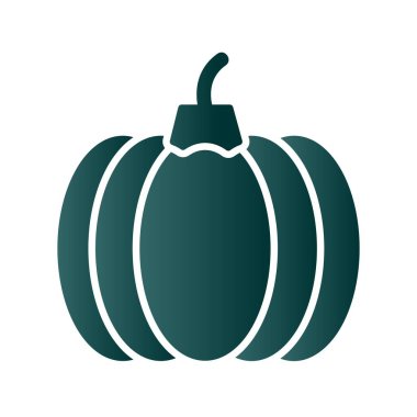 Kabak Kabağı Gradyan Vektör Simgesi Tasarımı