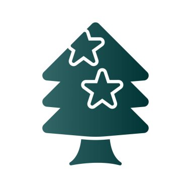 Ağaç Kabartması Gradyan Vektör Simgesi Tasarımı