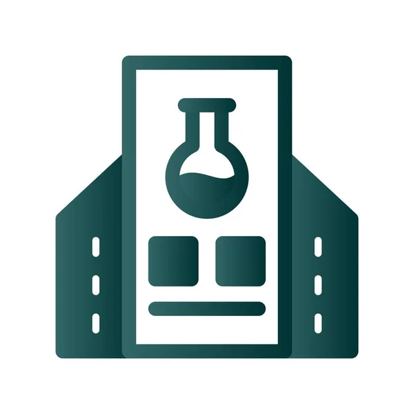 Research Center Glyph Gradient Vector Icon Design — Stock Vector