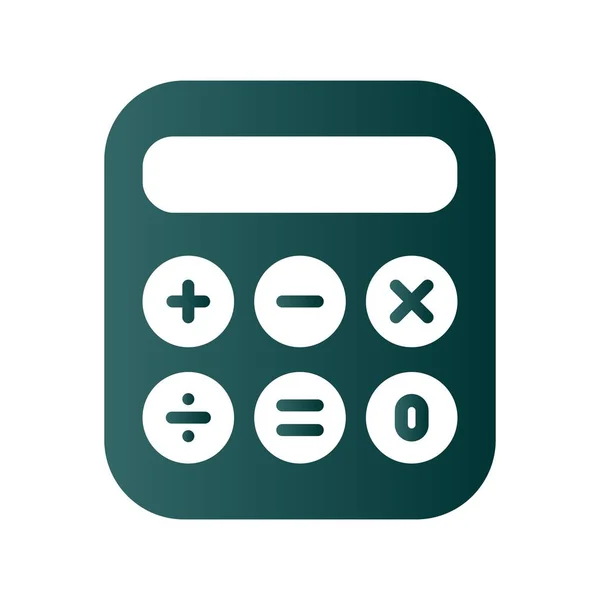 Calculadora Glyph Gradient Vector Icon Design — Vetor de Stock