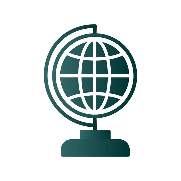 Diseño Iconos Vectores Gradiente Glifo Mundial — Vector de stock