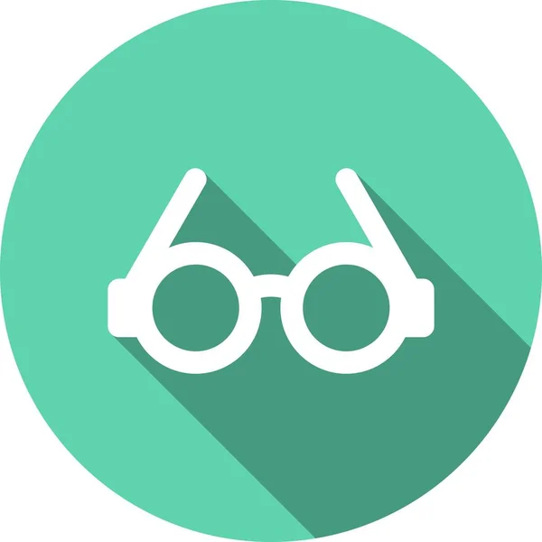 Óculos Glyph Circle Vector Icon Design —  Vetores de Stock