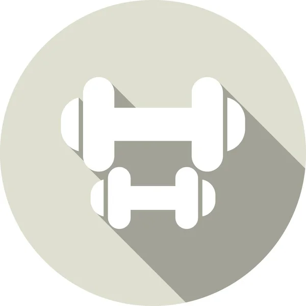 Dumbbell Glyph Circle Vector Icon Design — Vetor de Stock