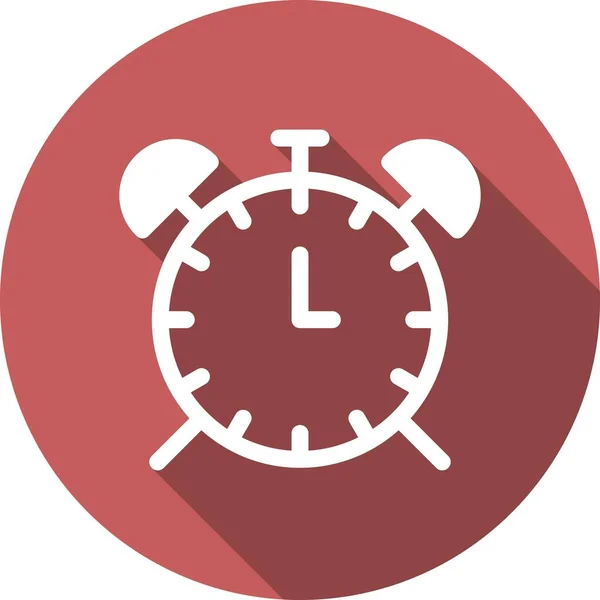 Alarm Clock Glyph Circle Vector Icon Design — Stock Vector