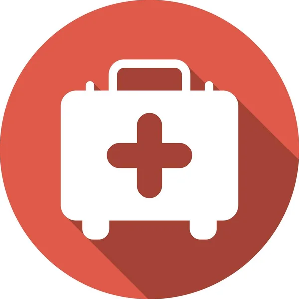 First Aid Kit Glyph Circle Vector Icon Design — ストックベクタ