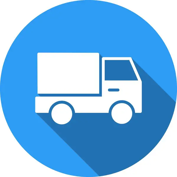 Truck Glyph Circle Vector Icon Design —  Vetores de Stock