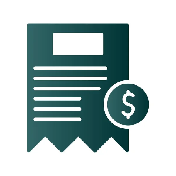 Contrat Financier Glyphe Gradient Vector Icon Design — Image vectorielle