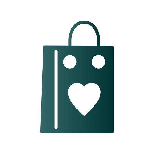 Love Bag Glyph Gradient Vector Icon Design — Stockový vektor