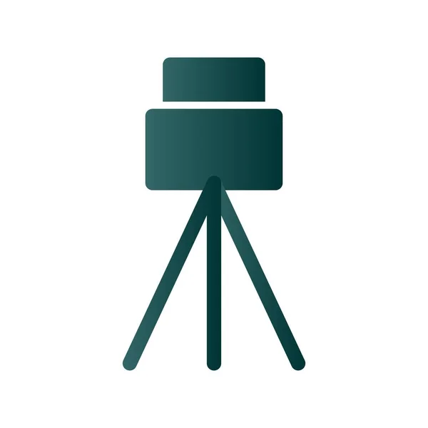 Tripod Glyph Gradient Vektor Ikon Tervezés — Stock Vector