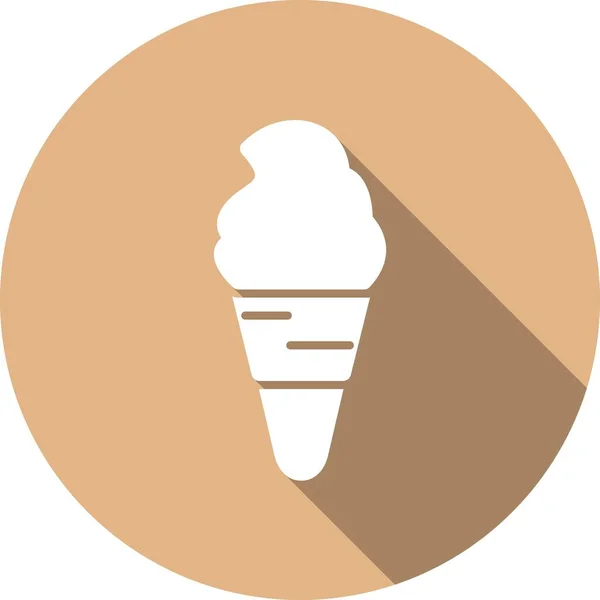 Ice Cream Glyph Circle Vector Icon Design — Stockvektor