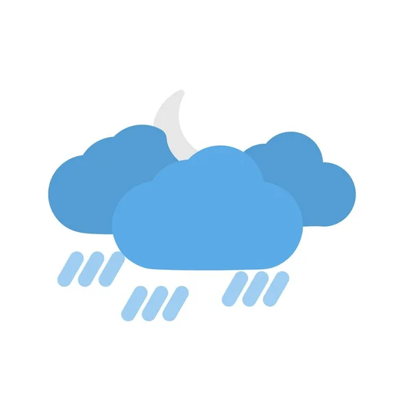 Regen Vlakke Vector Icon Desig — Stockvector