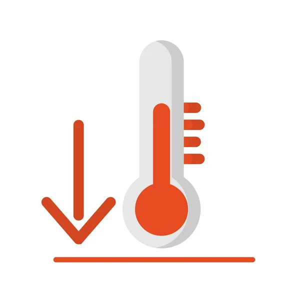 Flachvektor Icon Desig Für Niedrige Temperaturen — Stockvektor