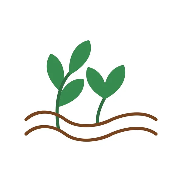 植物の葉フラットベクトルアイコンデザイン — ストックベクタ