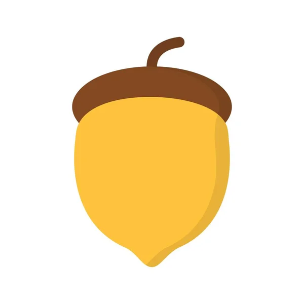 Acorn Flat Vector Icon Desig — Archivo Imágenes Vectoriales