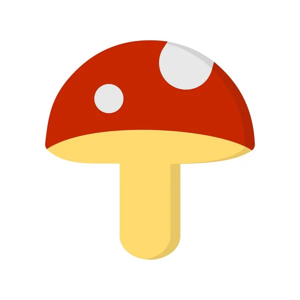 Mushroom Flat Vector Icon Desig — Stock Vector