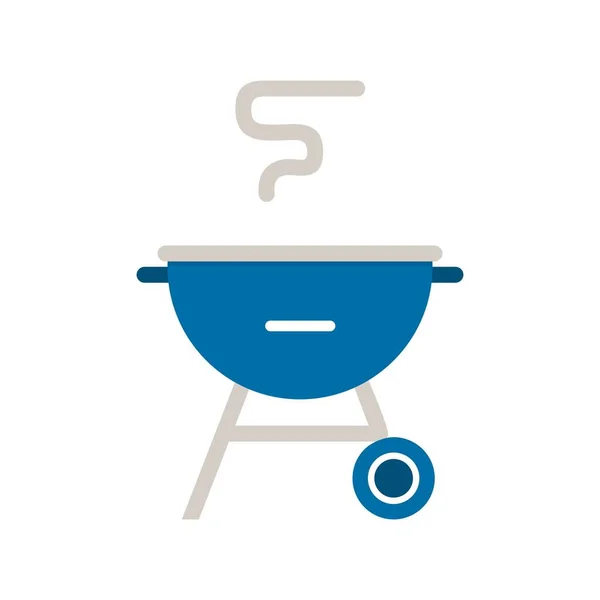 Barbacoa Vector Plano Icono Desig — Vector de stock