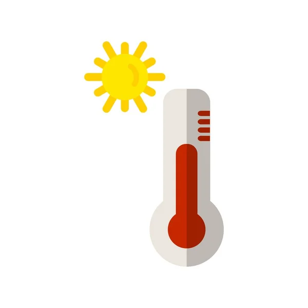 Temperatura Plana Vector Icono Desig — Archivo Imágenes Vectoriales