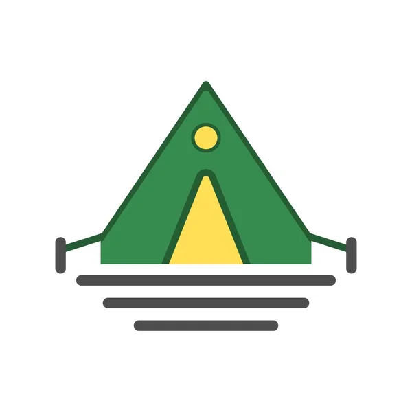 Camp Flat Vector Icon Desig — Archivo Imágenes Vectoriales