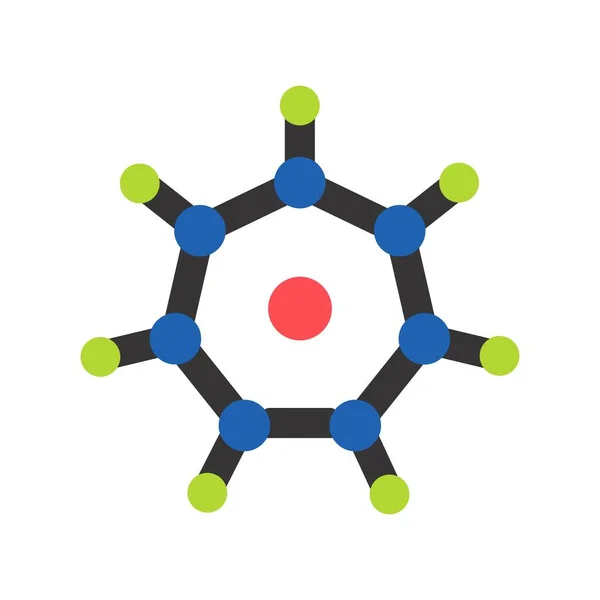 Molecular Plana Vector Icon Desig — Vector de stock