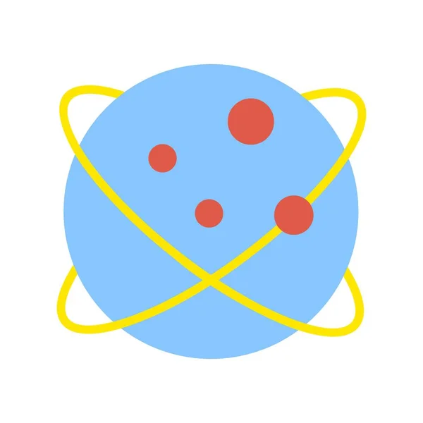 Planets Flat Vector Icon Desig — Stock Vector