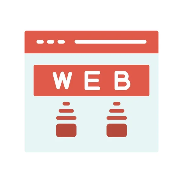 Webseite Flat Vector Icon Desig — Stockvektor