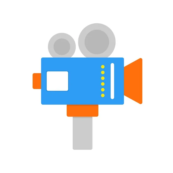 Videokamera Flat Vector Icon Desig — Stockvektor