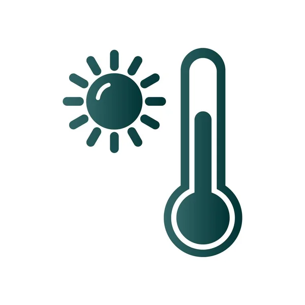 Vector Gradiente Glifo Temperatura Verano Icon Desig — Archivo Imágenes Vectoriales