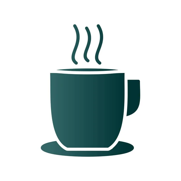 Tea Glyph Gradient Vector Icon Desig — Stock Vector