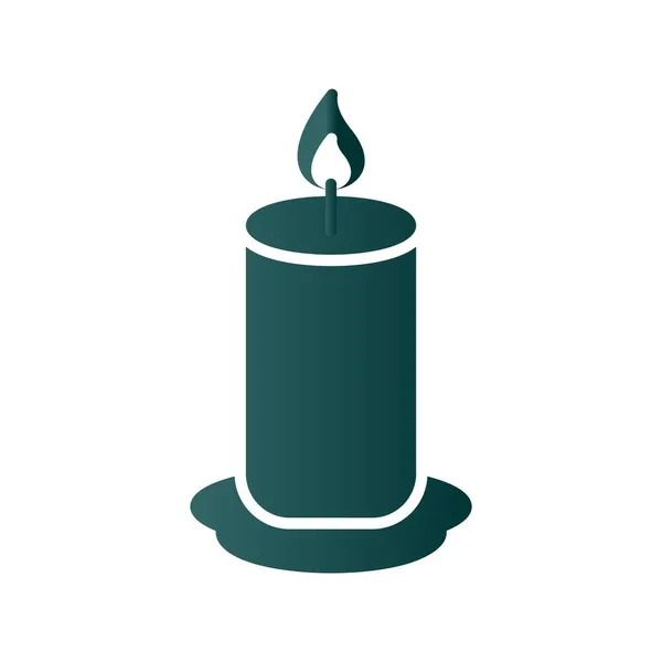 Candle Glyph Gradient Vector Icon Desig — Stock vektor