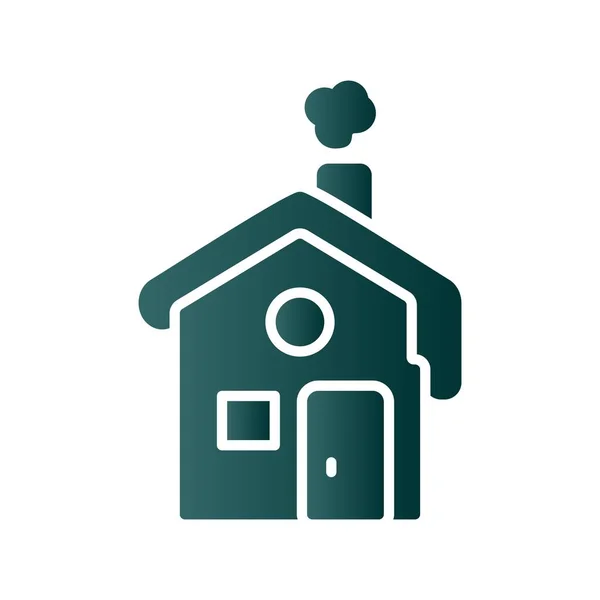 Cottage Glyph Gradiente Vector Ícone Desig —  Vetores de Stock