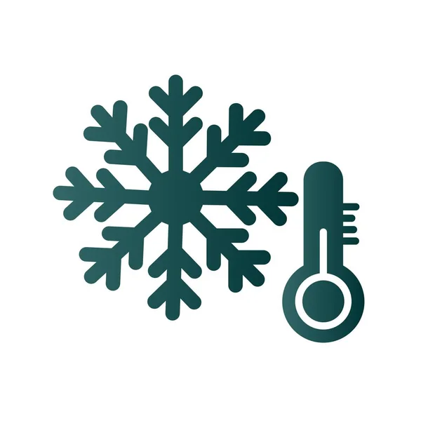 Hőmérséklet Glyph Gradient Vector Icon Desig — Stock Vector